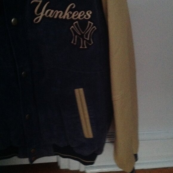 Yankees Men Authentic Large Leather & Suede Team Coat - Never Worn - Picture 2 of 8